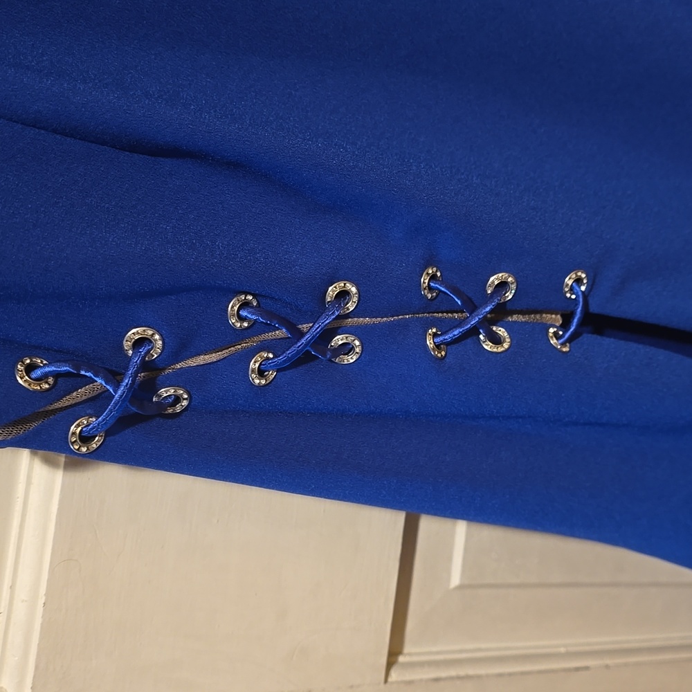 Terani couture royal blue gown. Never worn!! - Picture 5 of 9
